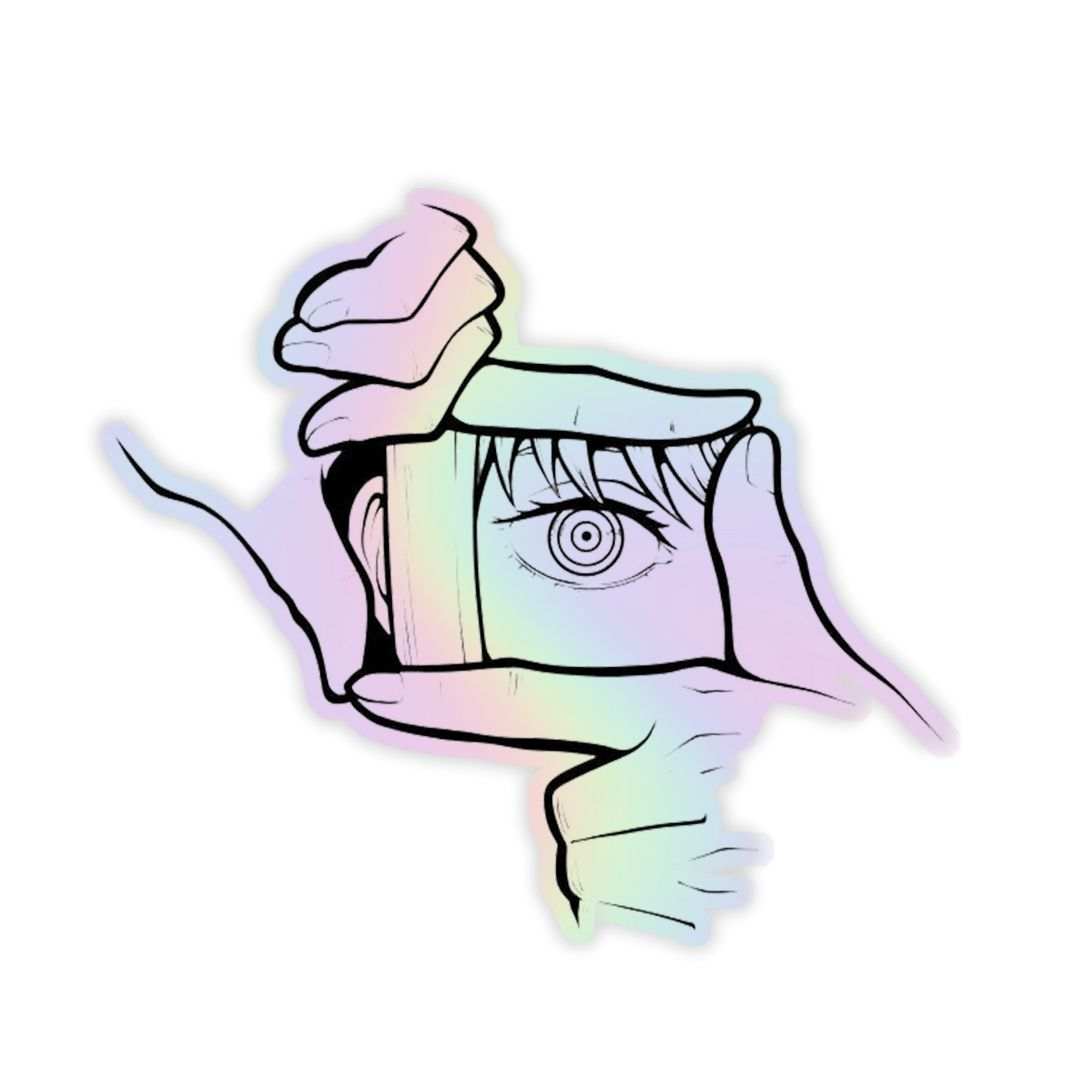 Hole wire Mesh Fence Holographic Sticker - sticckiz.com