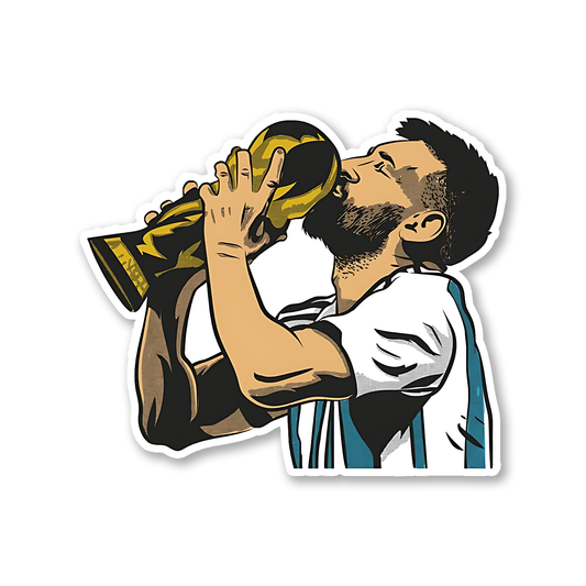 Messi winning Trophy Sticker