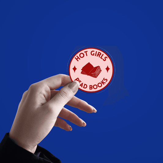 Hot Girls Read Books Sticker - sticckiz.com