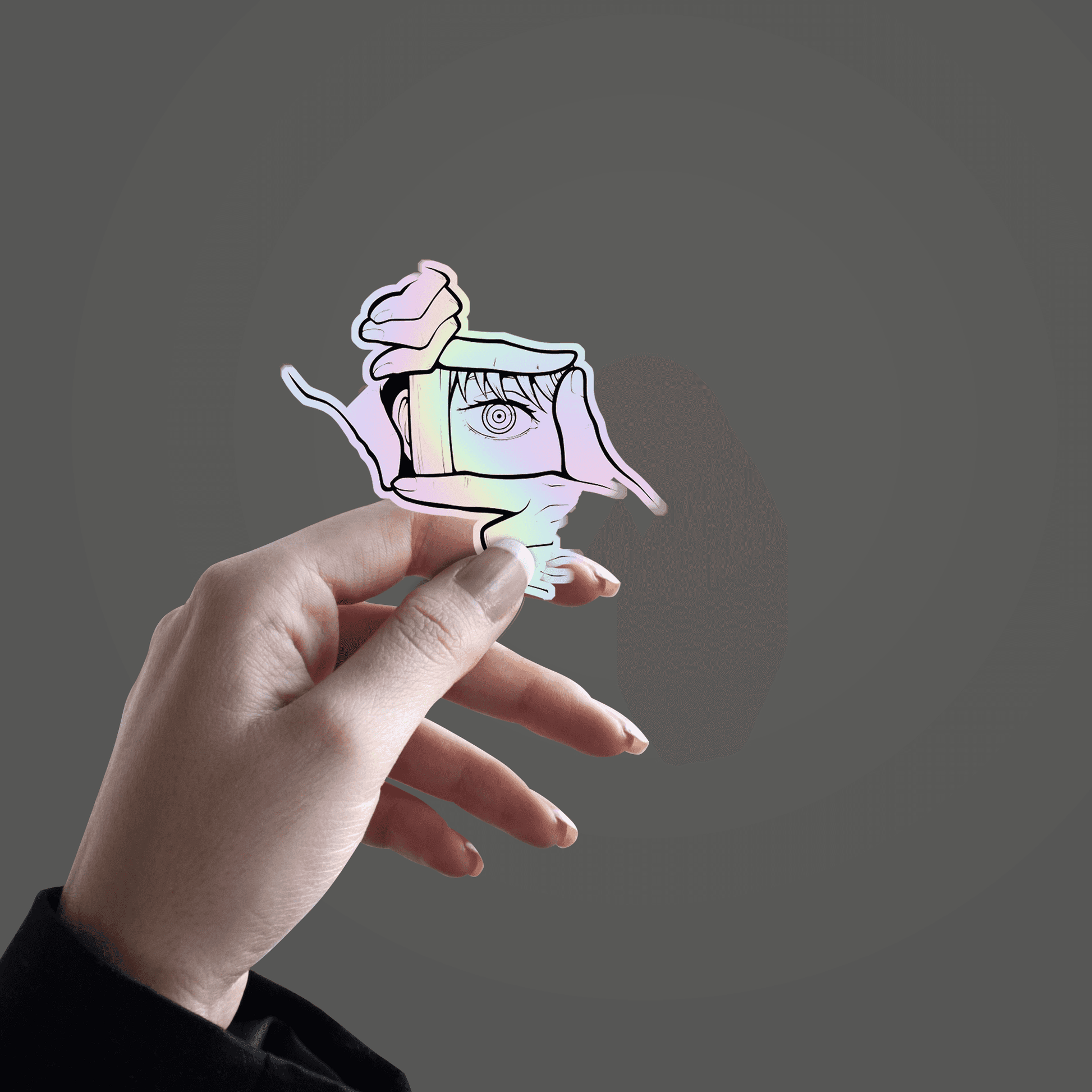 Hole wire Mesh Fence Holographic Sticker - sticckiz.com