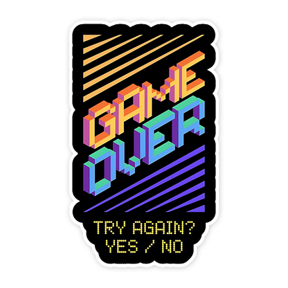Game Over Try again Yes,no Sticker