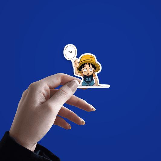 Yo!! Luffy Sticker - sticckiz.com
