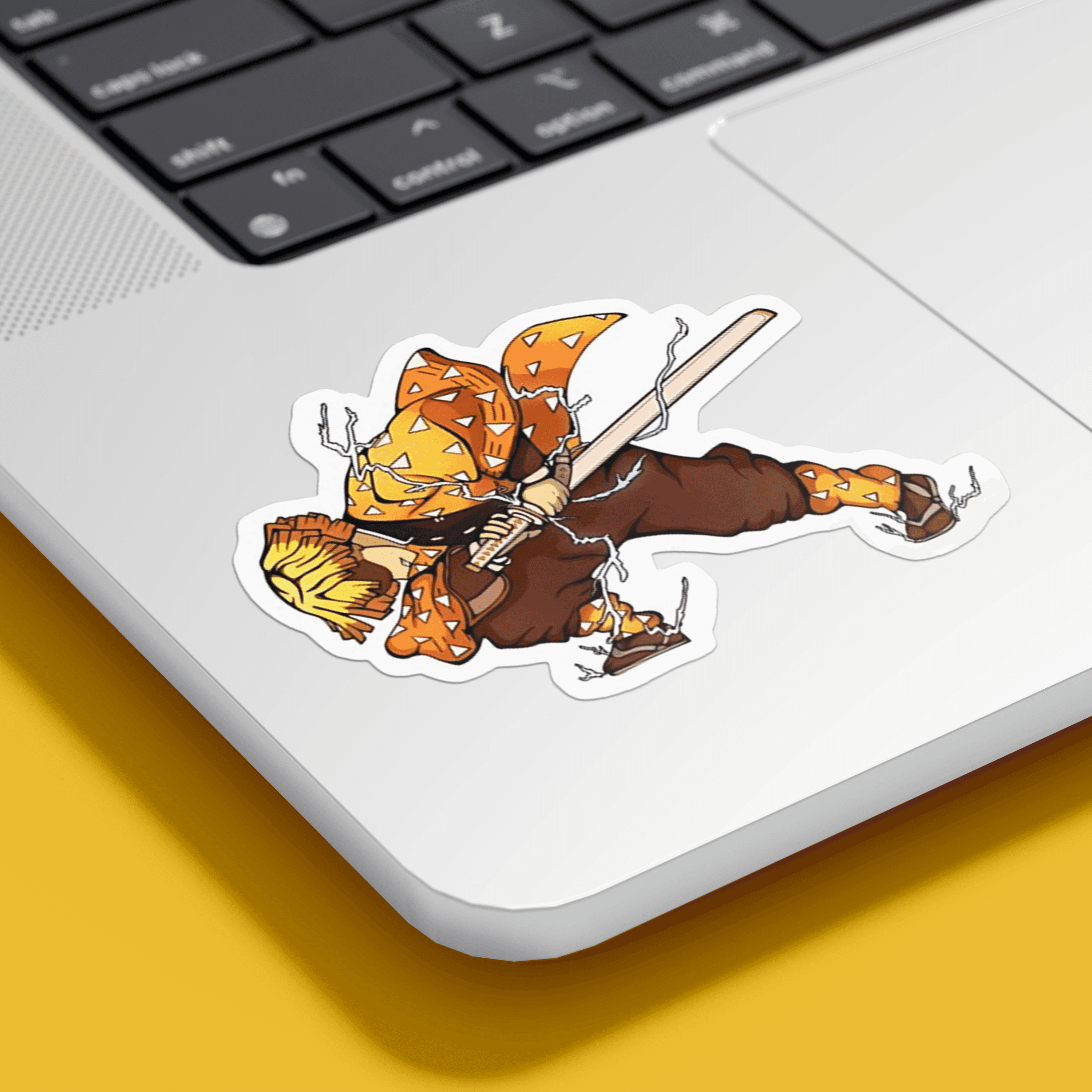 Zenitsu Agatsuma From Demon Slayer Sticker - sticckiz.com