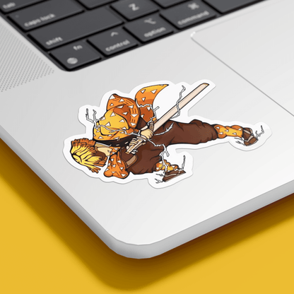 Zenitsu Agatsuma From Demon Slayer Sticker - sticckiz.com