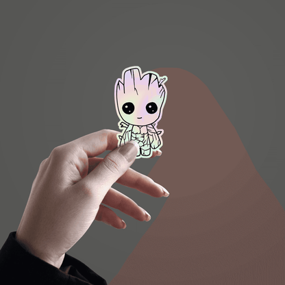 Groot Holographic Sticker - sticckiz.com