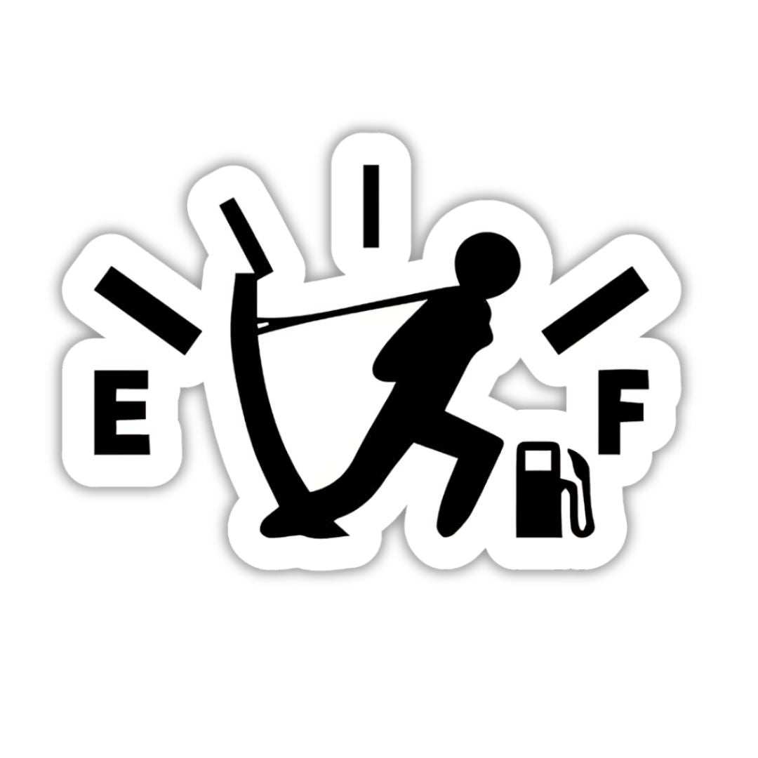 Fuel Low Sticker