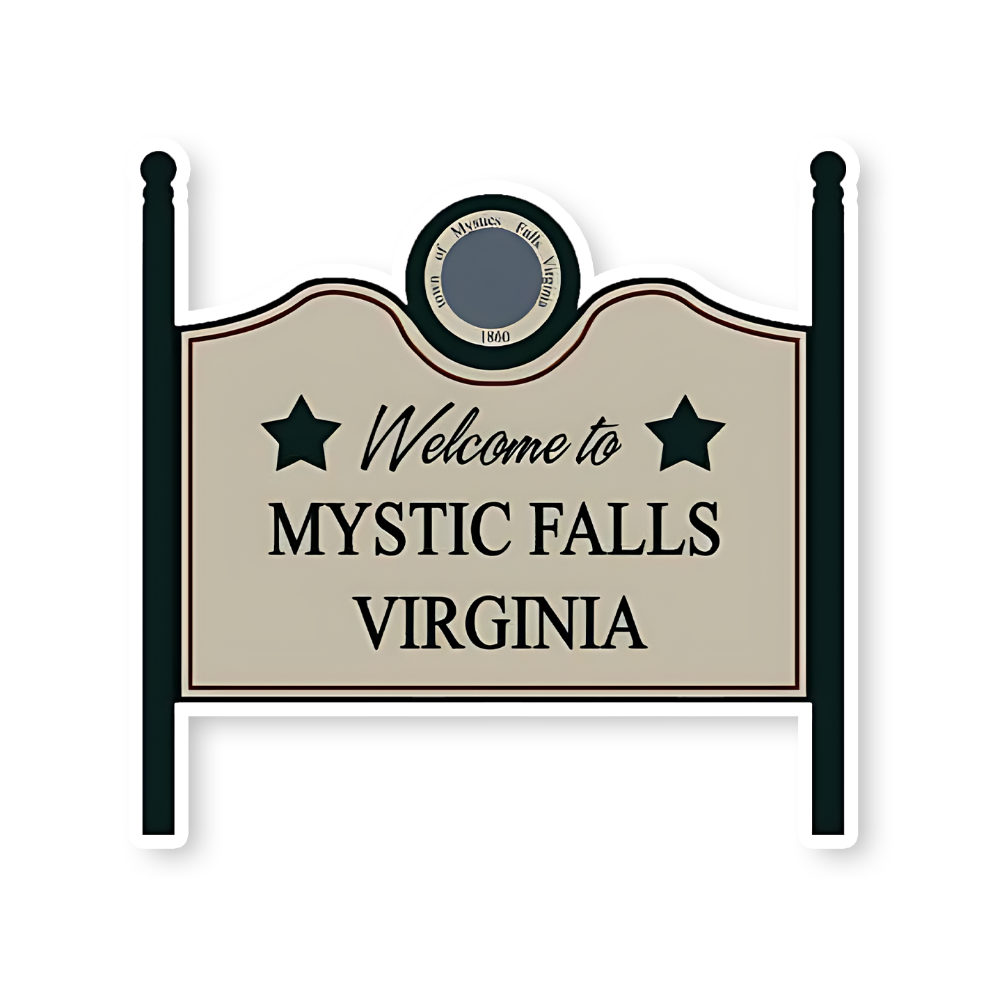 Welcome to Mystic Falls Virginia Sticker