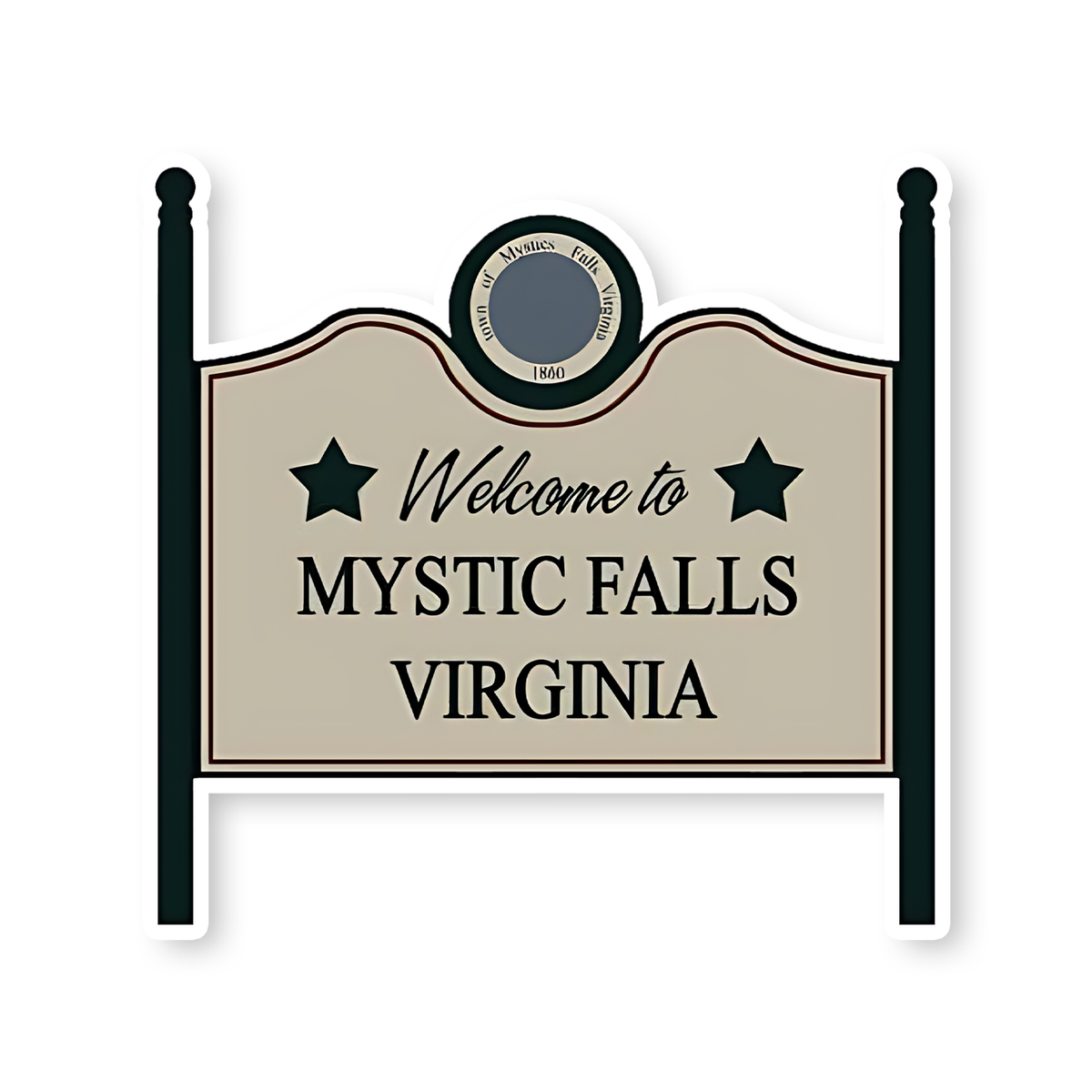 Welcome to Mystic Falls Virginia Sticker