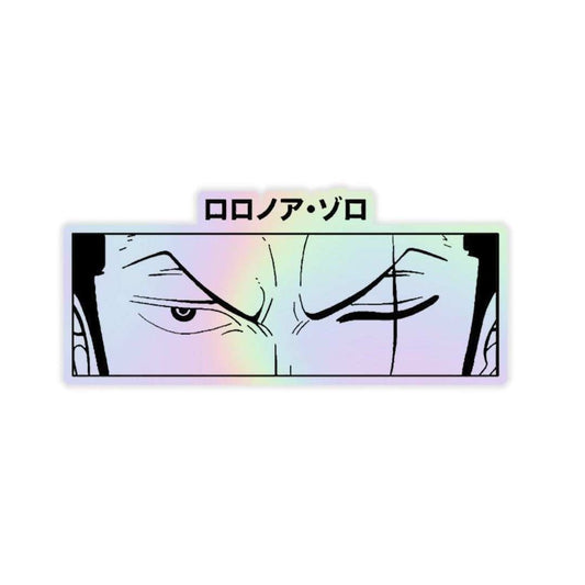 Zoro_s Gaze Holographic Sticker - sticckiz.com