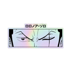 Zoro_s Gaze Holographic Sticker - sticckiz.com