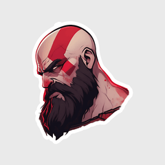 God of war brutal kratos Sticker - sticckiz.com