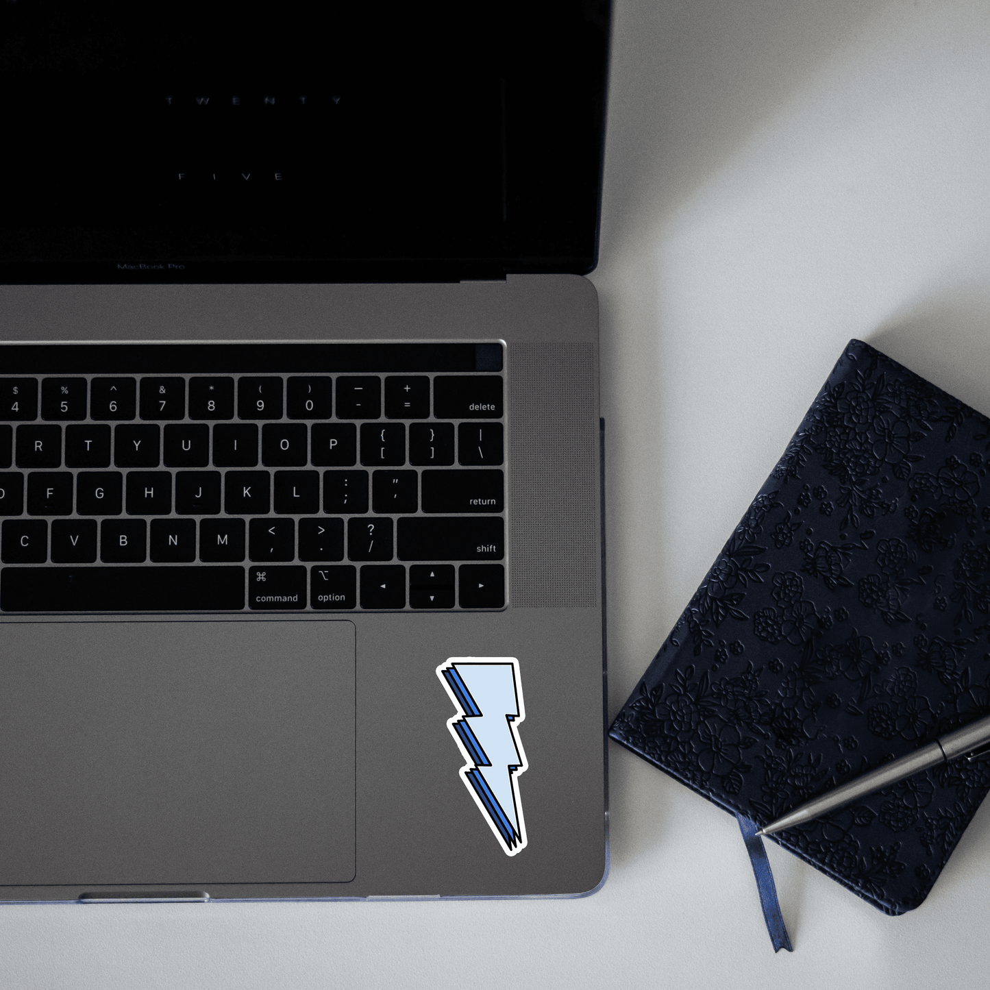 Blue Lighting Bolt Sticker - sticckiz.com