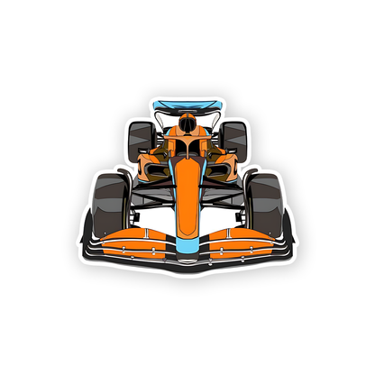 Formula orange car Sticker