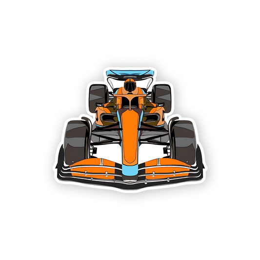 Formula orange car Sticker