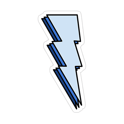 Blue Lighting Bolt Sticker - sticckiz.com
