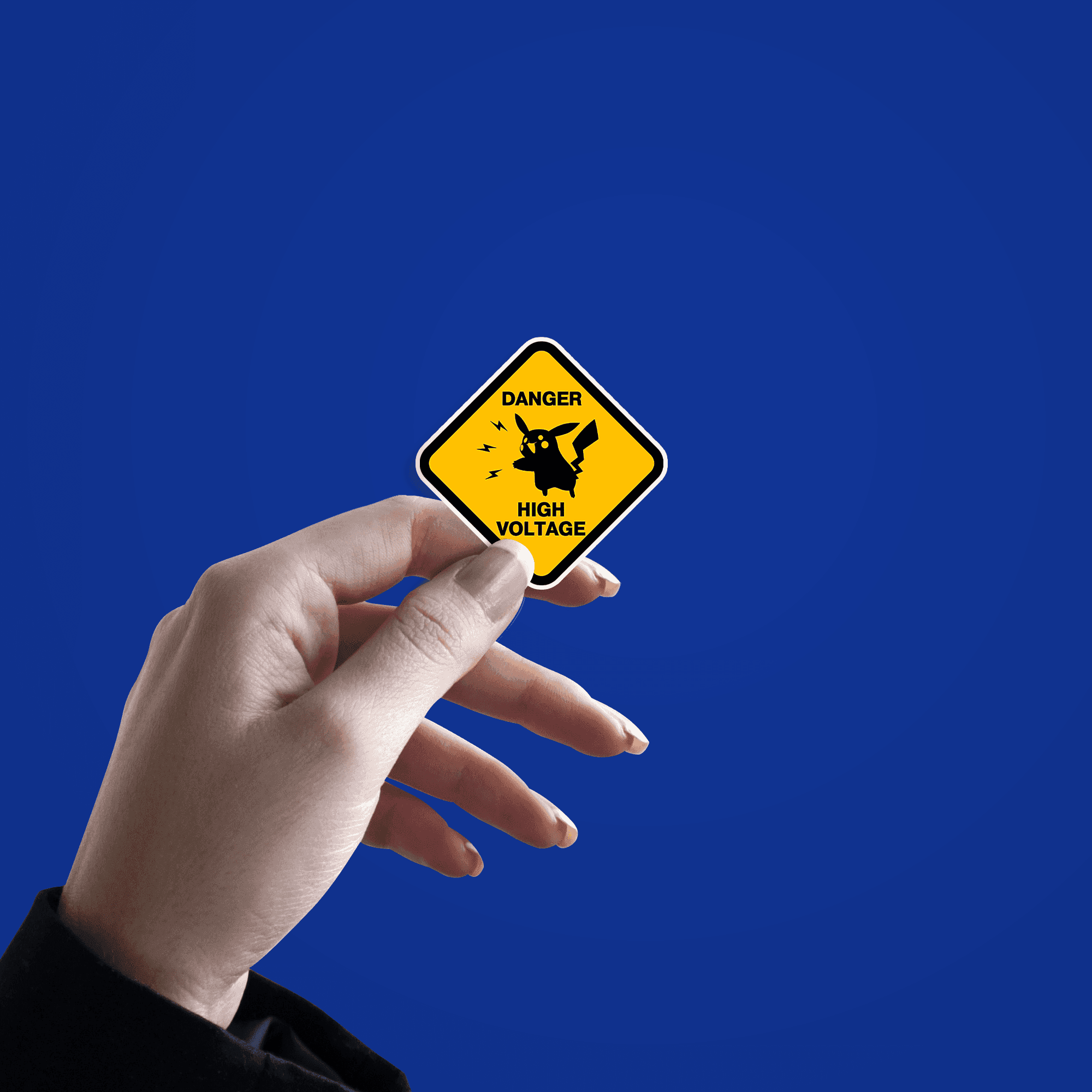 Danger High Voltage Pikachu Sticker - sticckiz.com