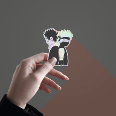 Kakashi & Obito v2 Holographic Sticker - sticckiz.com
