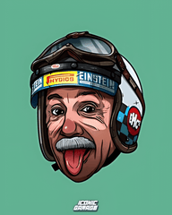 Albert Einstine Sticker - sticckiz.com