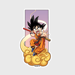 Kid goku nimbus Sticker