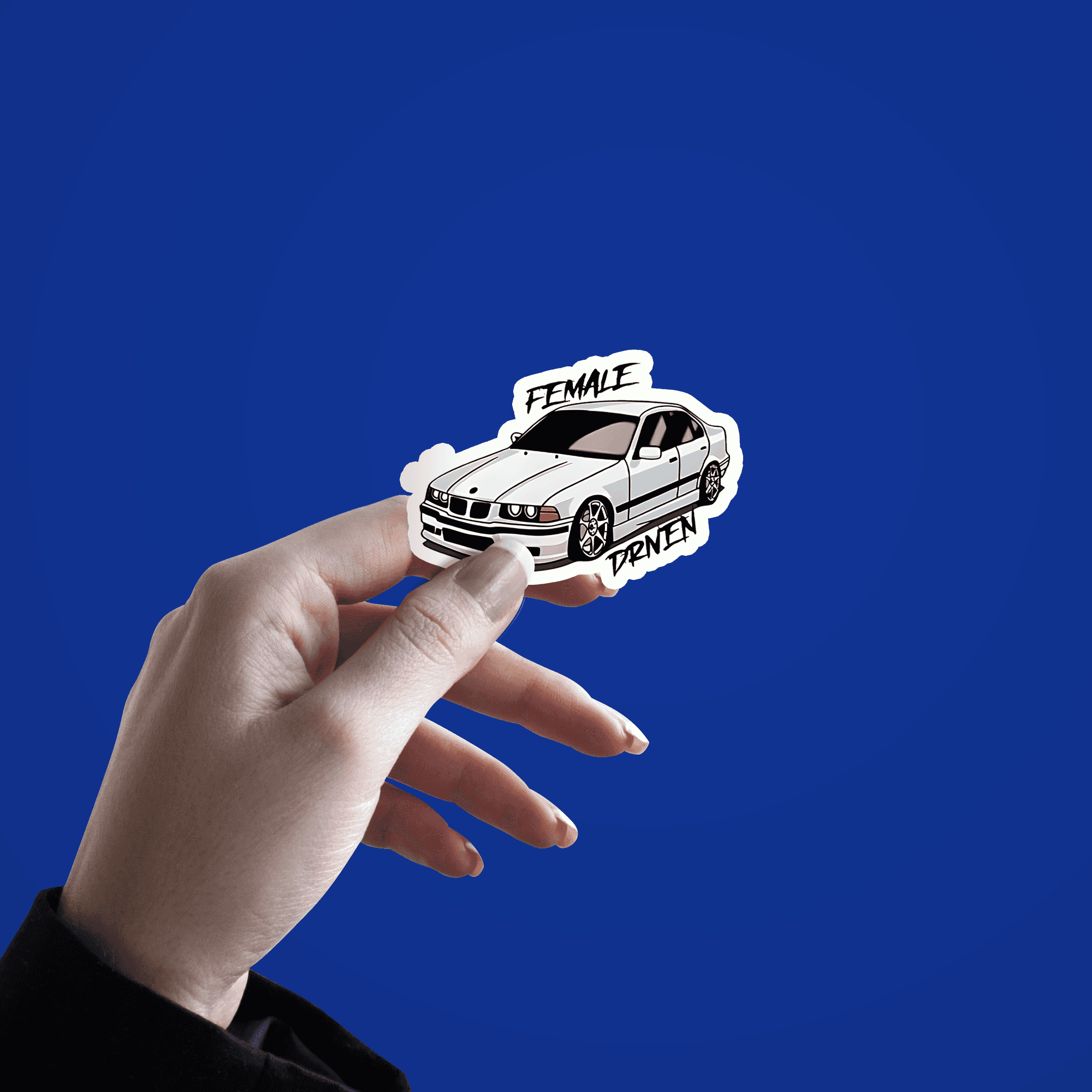 Bmw E36 Sedan Female Driven Sticker - sticckiz.com