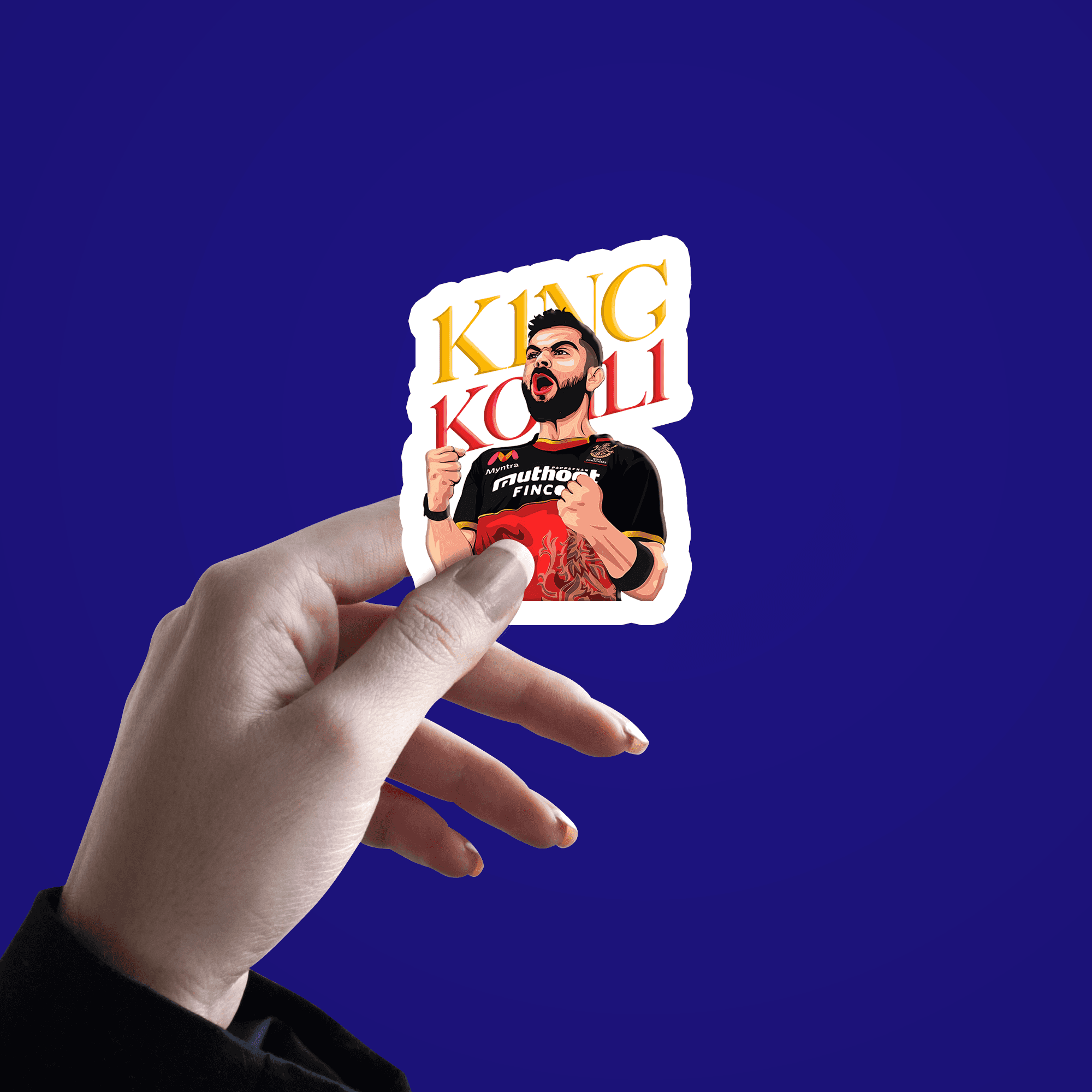 King Kohli Sticker - sticckiz.com