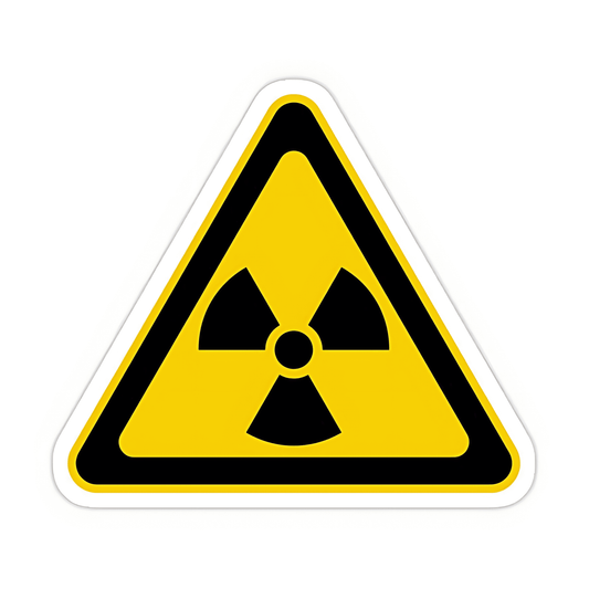 Radiation warning sign Sticker - sticckiz.com