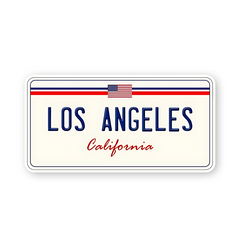 Los Angles card Sticker