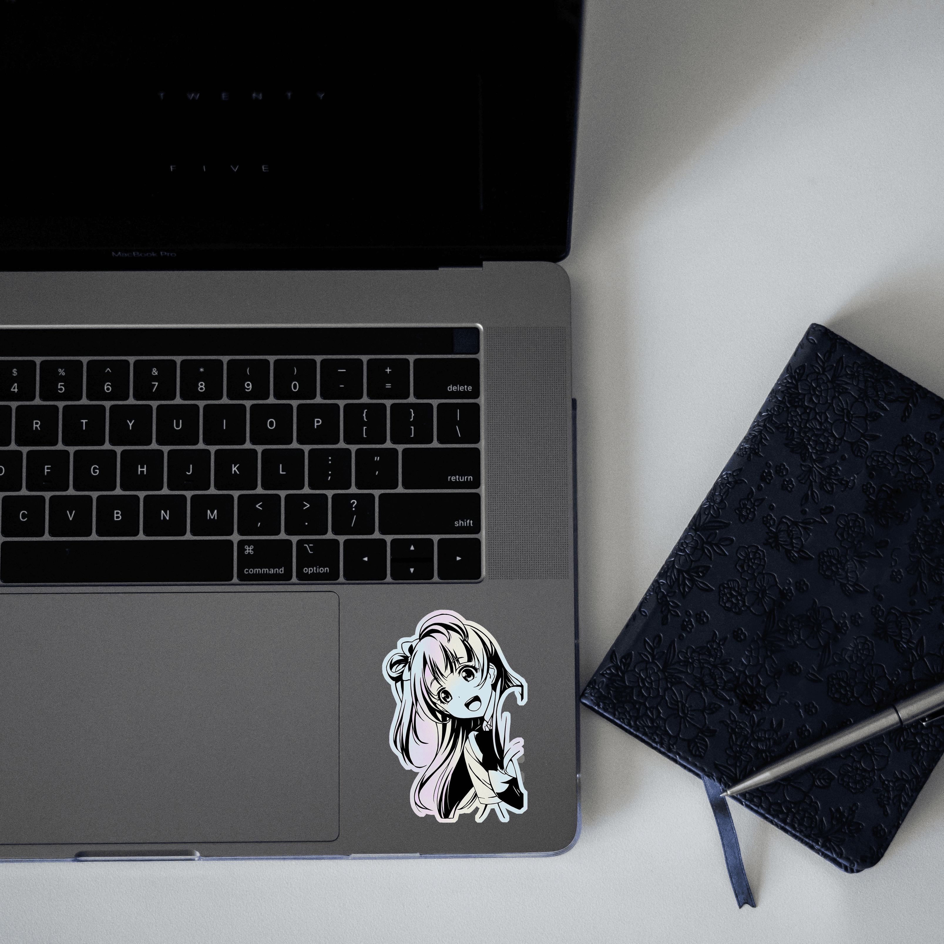 Japanese Anime Girl Holographic Sticker - sticckiz.com