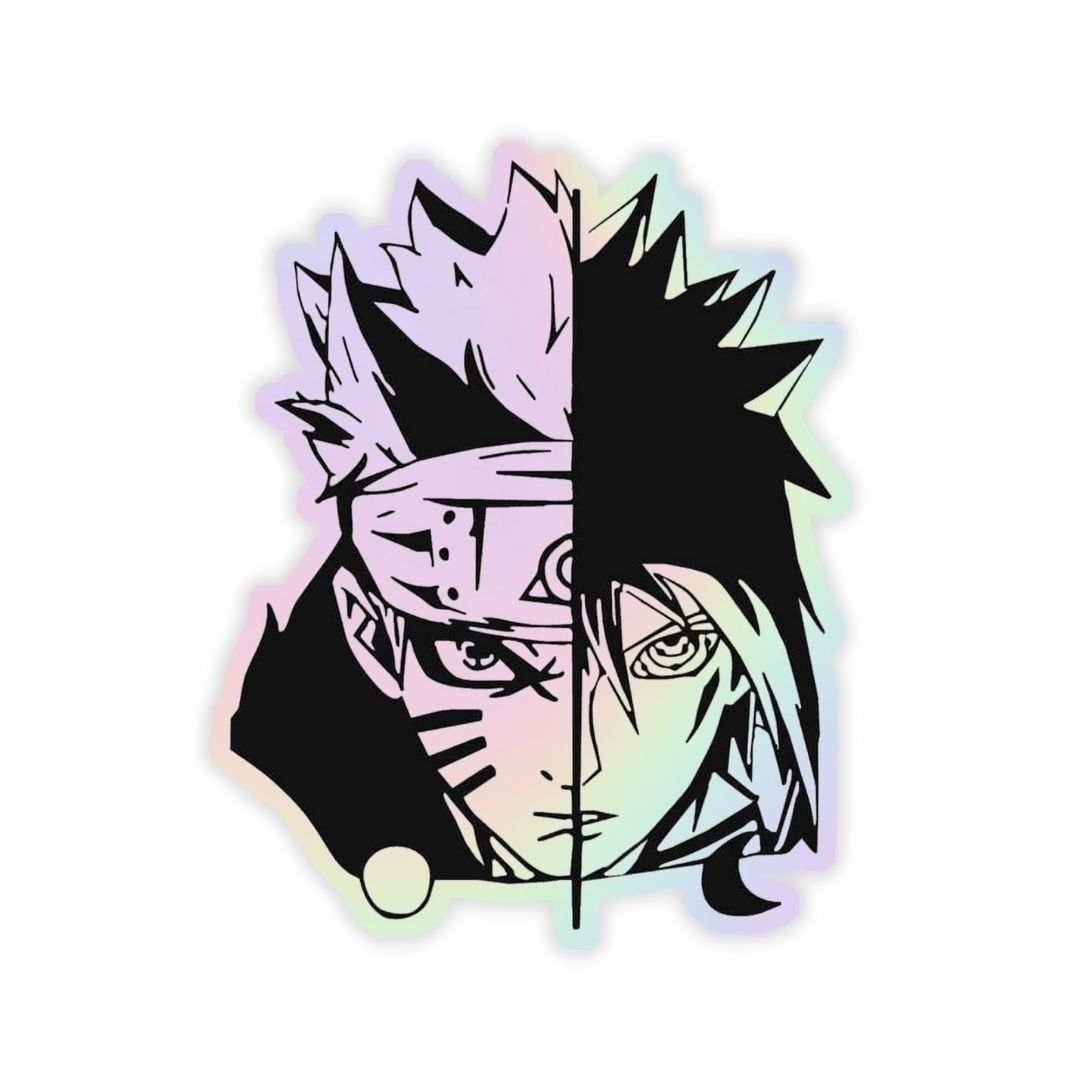 Naruto Sasuke Holographic Sticker - sticckiz.com