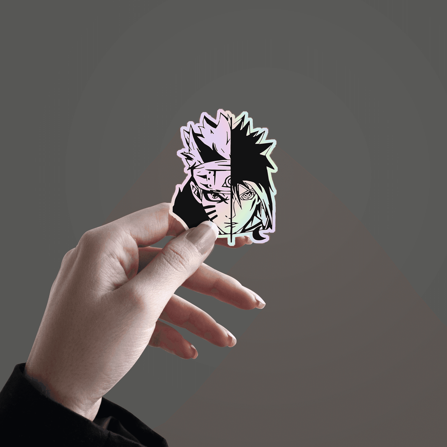 Naruto Sasuke Holographic Sticker - sticckiz.com