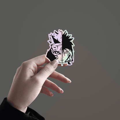 Naruto Sasuke Holographic Sticker - sticckiz.com