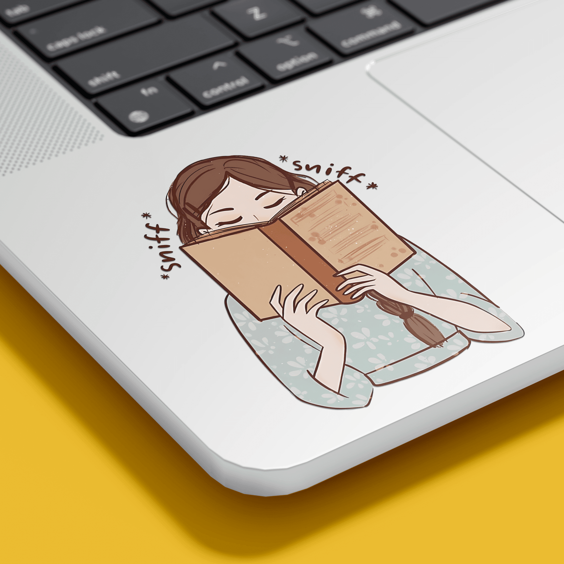 Sniffing Girl Sticker - sticckiz.com