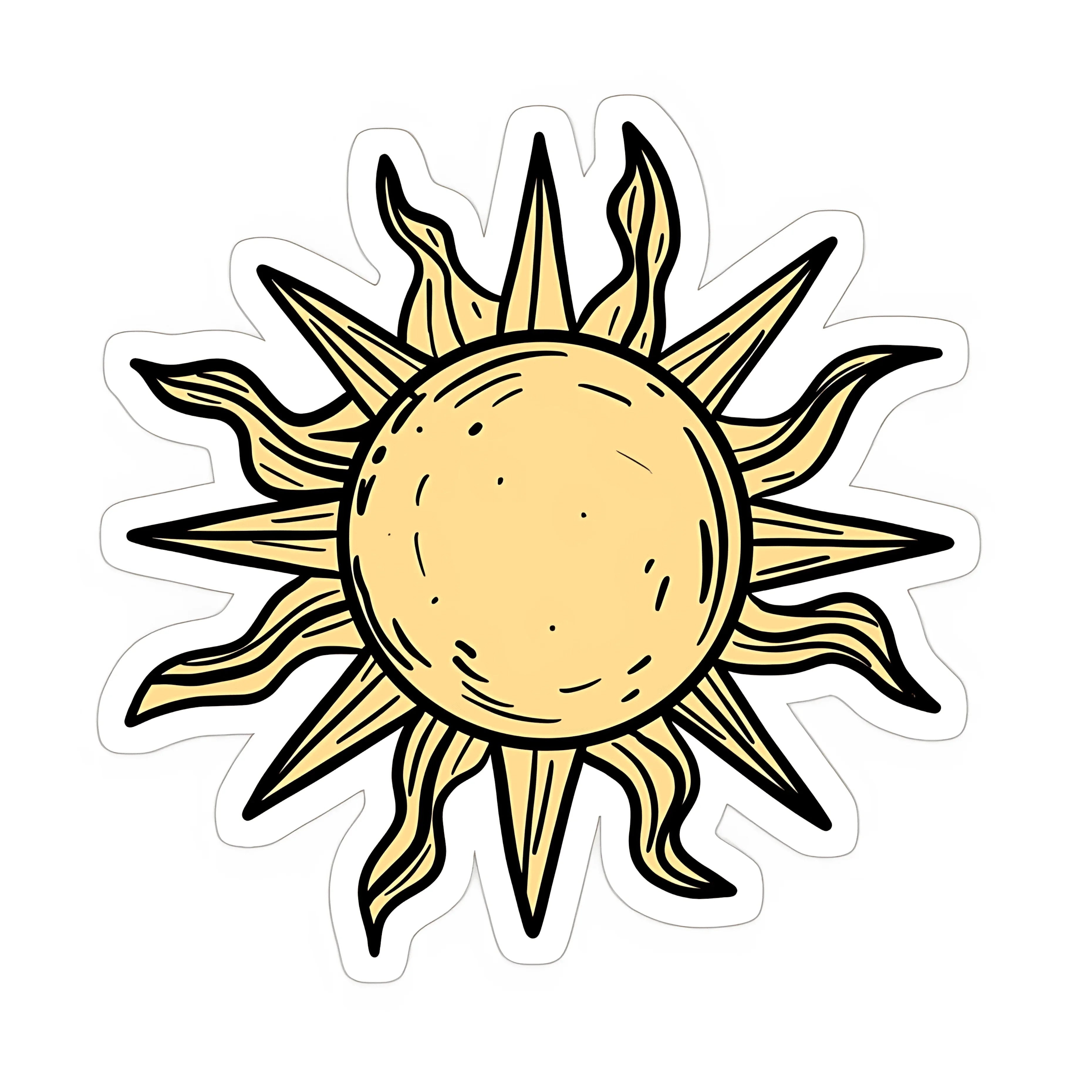 Aesthetic Boho Sun Sticker – sticckiz.com
