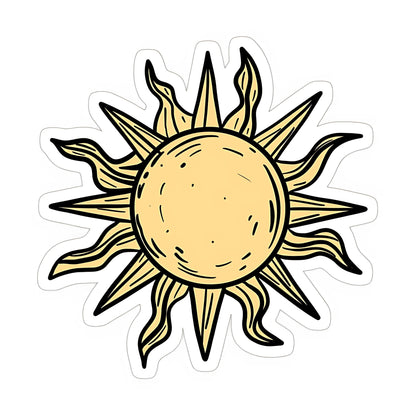 Aesthetic Boho Sun Sticker - sticckiz.com