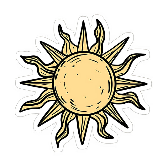 Aesthetic Boho Sun Sticker - sticckiz.com