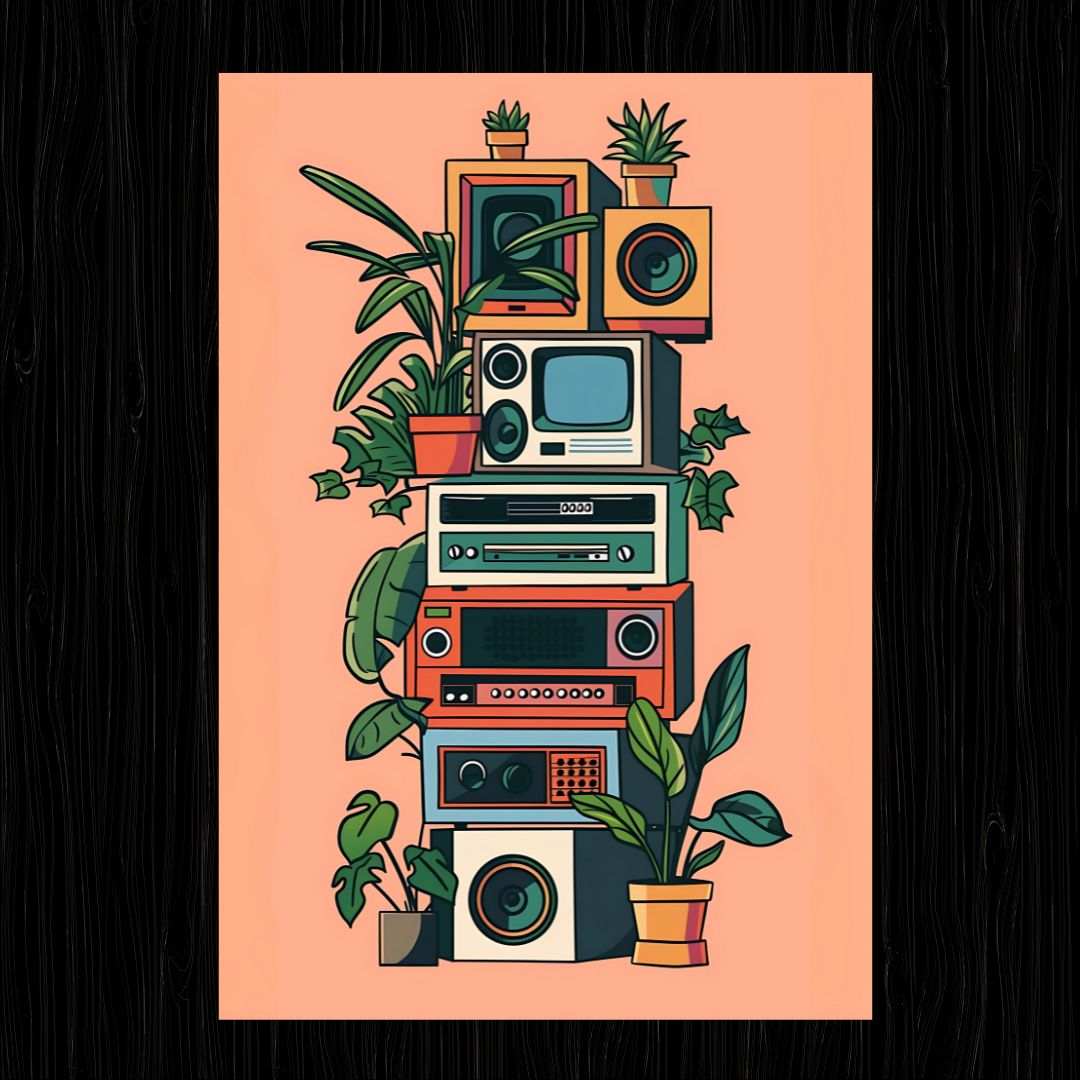 Aesthetic radio vintage vibe poster - sticckiz.com