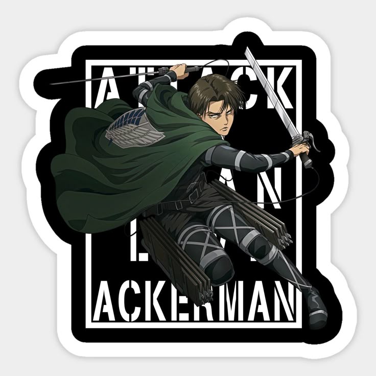 Levi Ackerman from Attack on titan Sticker