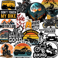 Bike Stickers Pack (15 Stickers ) - sticckiz.com