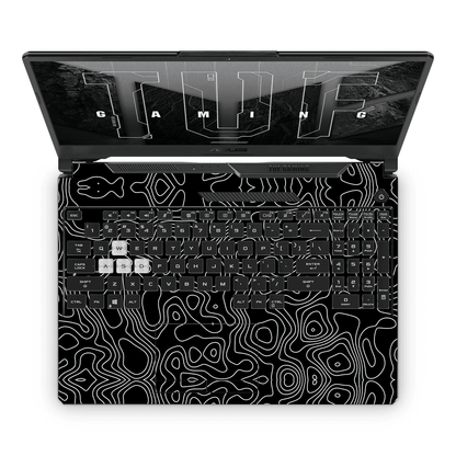 BLACK TOPOGRAPHY Laptop Skin - sticckiz.com