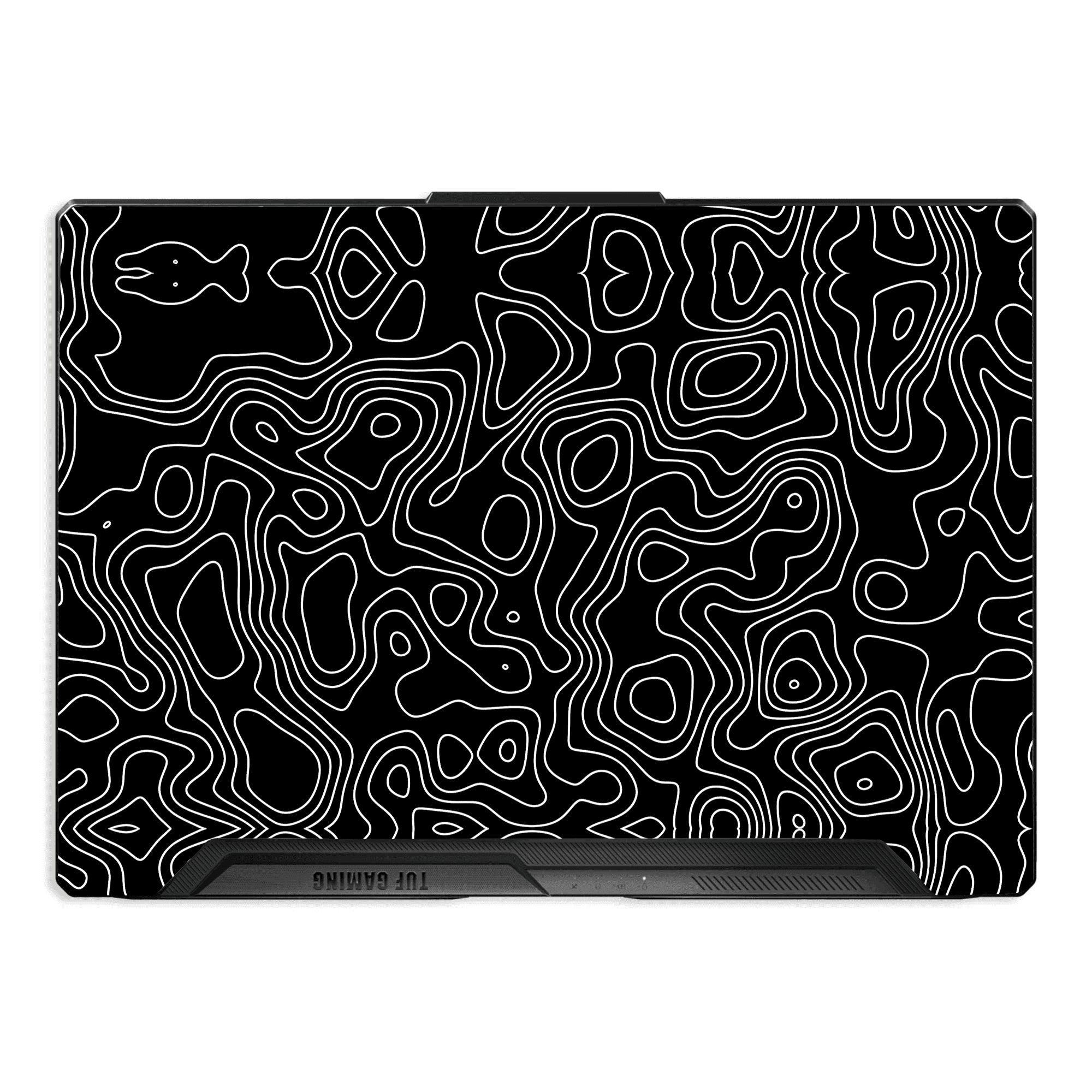 BLACK TOPOGRAPHY Laptop Skin - sticckiz.com