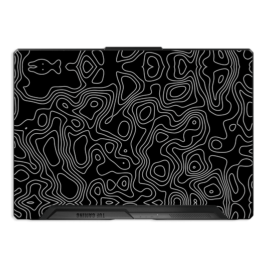 BLACK TOPOGRAPHY Laptop Skin - sticckiz.com
