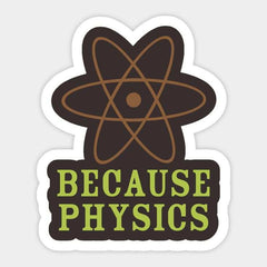 Because Physics Sticker - sticckiz.com