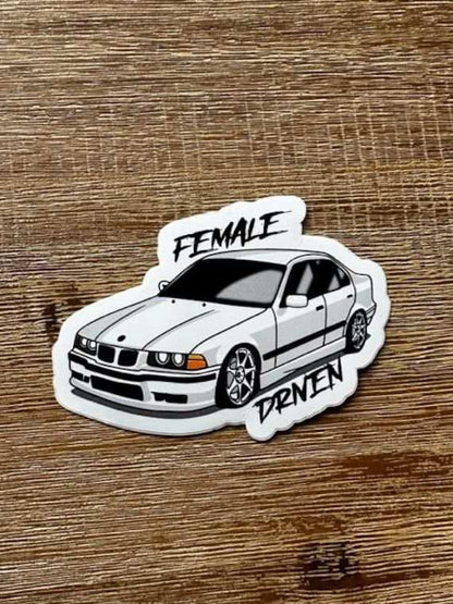 Bmw E36 Sedan Female Driven Sticker - sticckiz.com