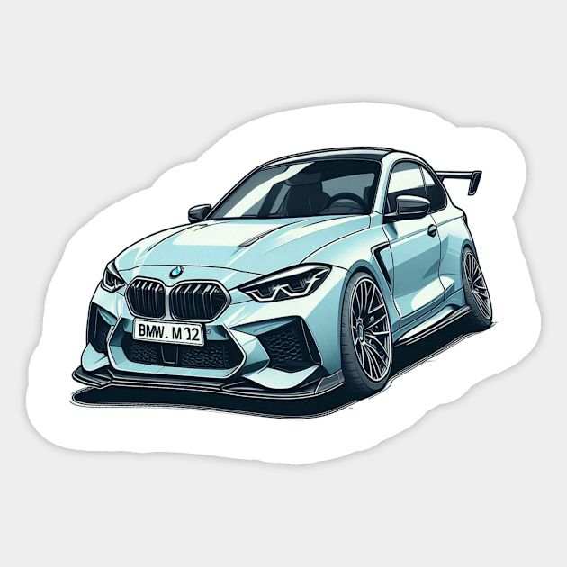Bmw M2 Cartooned Sticker - sticckiz.com
