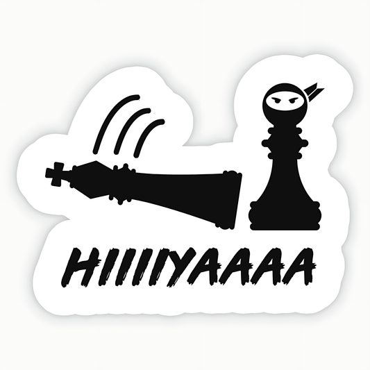 Chess Ninja Funny Chess Player Sticker - sticckiz.com