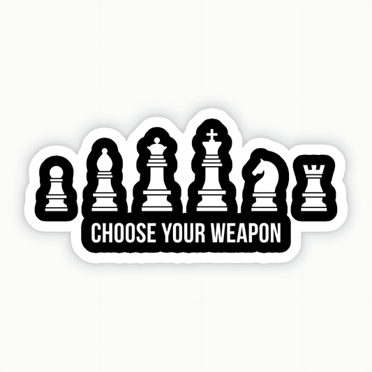 Choose Your Weapon Chess Sticker - sticckiz.com