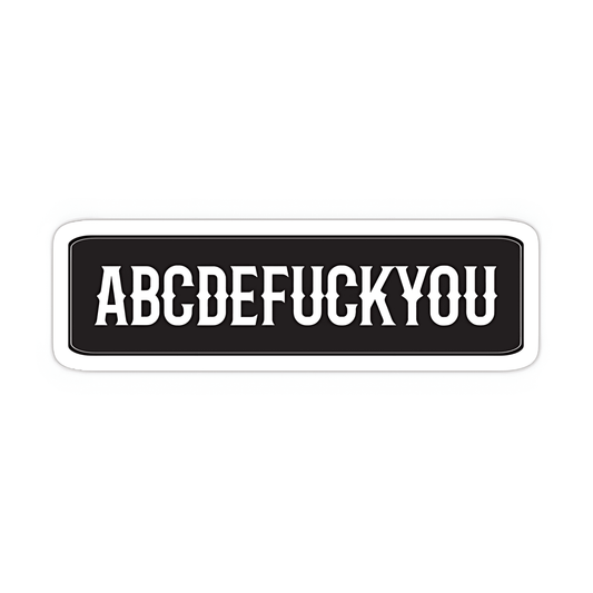 ABCDF#CKYOU Sticker - sticckiz.com