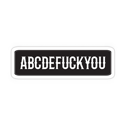 ABCDF#CKYOU Sticker - sticckiz.com