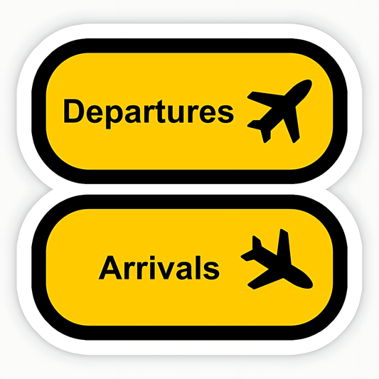 Departure & Arrivals Sticker - sticckiz.com