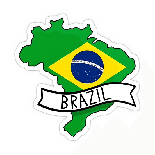 Brazil Map Sticker - sticckiz.com